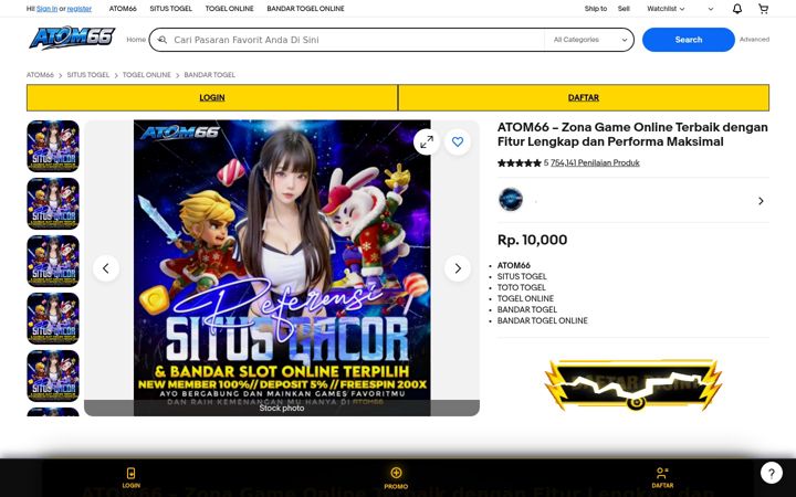 Screenshot of atom66.com