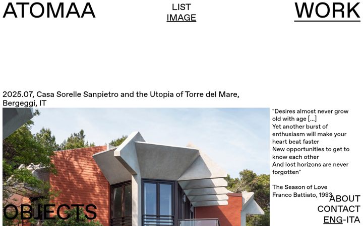Screenshot of atomaa.eu