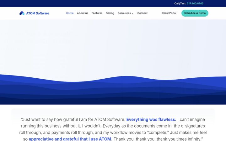 Screenshot of atomanager.com