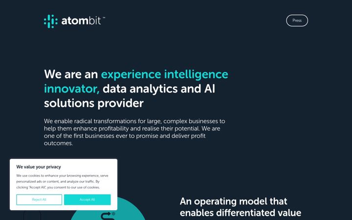 Screenshot of atombit.com