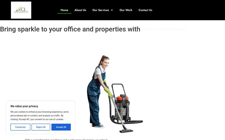 Screenshot of atomcleaners.com