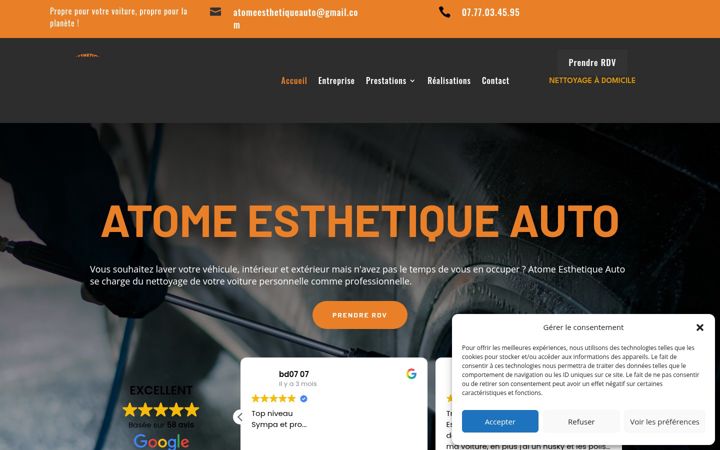 Screenshot of atome-esthetique-auto.fr