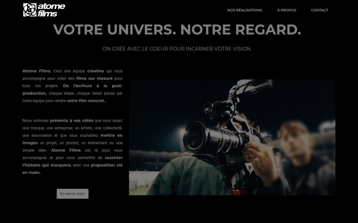 Screenshot of atomefilms.com