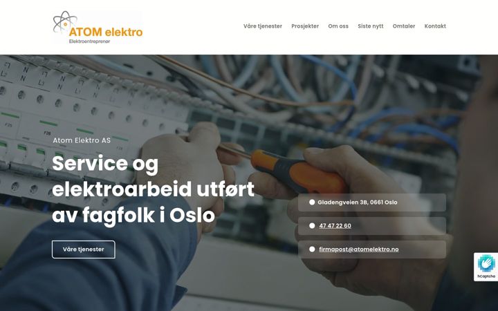 Screenshot of atomelektro.no