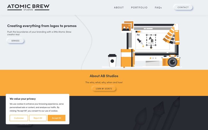 Screenshot of atomicbrew.co.uk