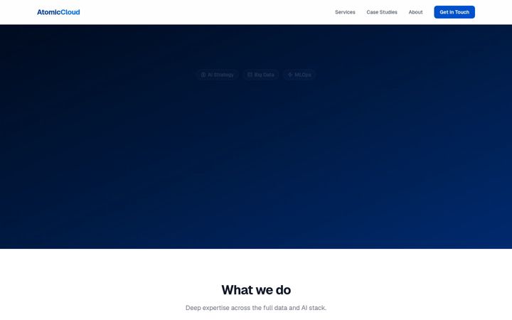 Screenshot of atomiccloud.us