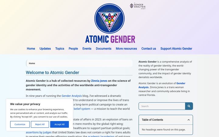 Screenshot von atomicgender.com