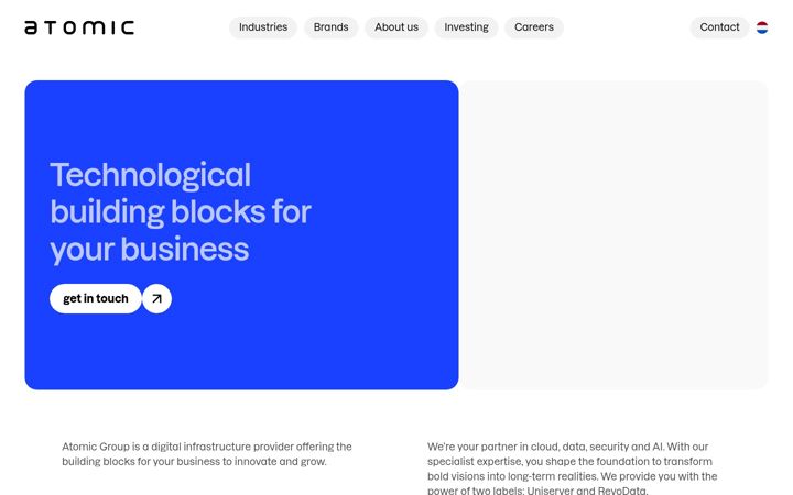 Screenshot of atomicgroup.nl