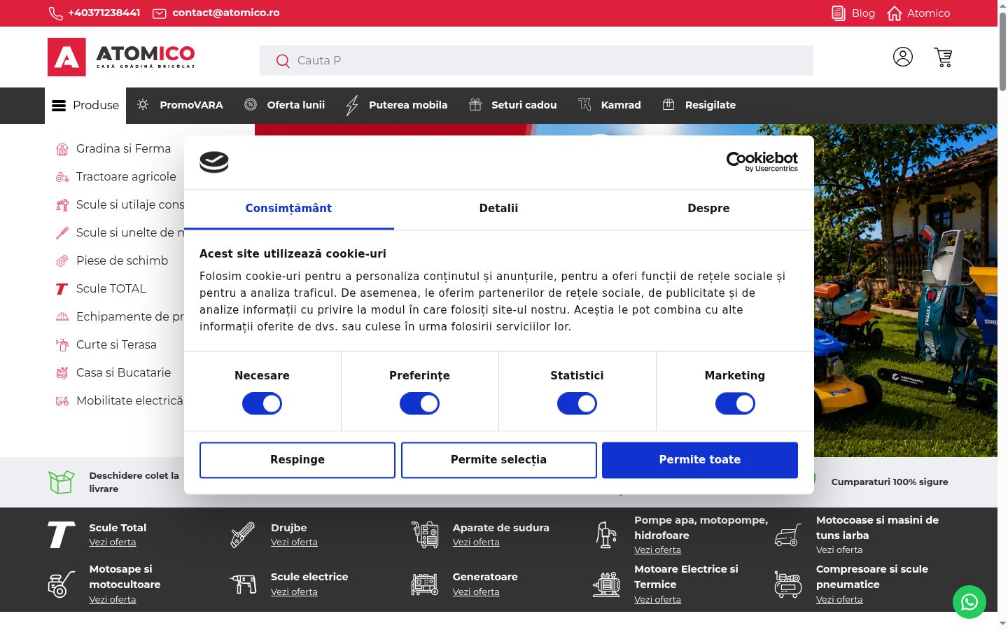 Snimka zaslona bannera za privolu prikazanog prije bilo kakve interakcije