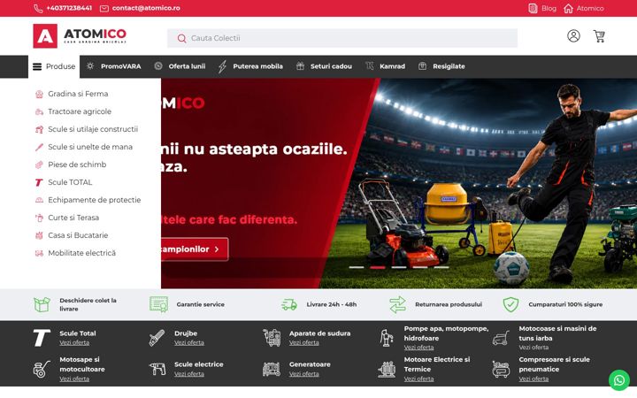 Ekraanipilt saidist atomico.ro