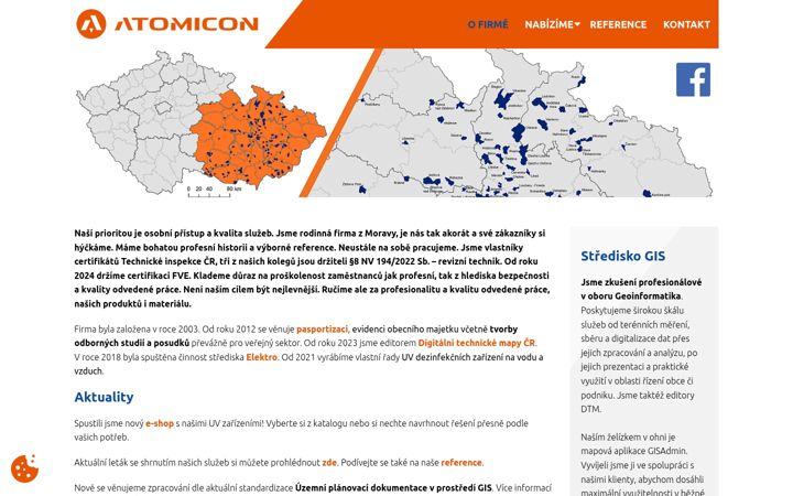 Screenshot von atomicon.cz