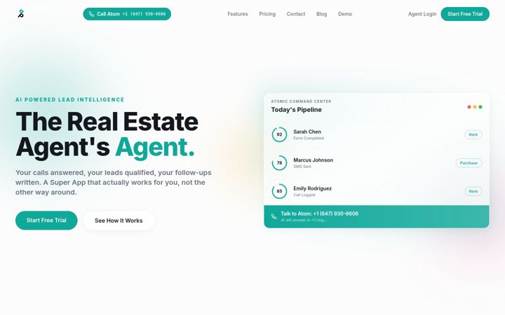 Screenshot of atomicpillar.com
