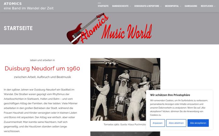Screenshot von atomics-revival-band.de