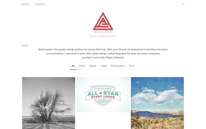 Screenshot von atomicseed.com