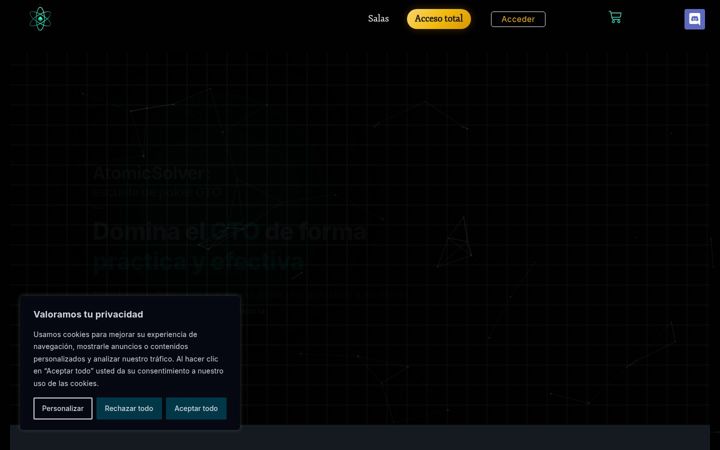Screenshot von atomicsolver.com