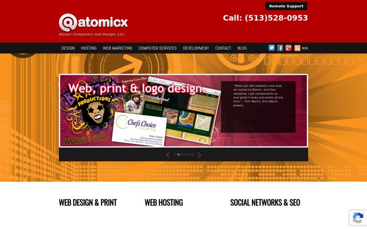 Screenshot of atomicxweb.net