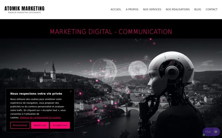 Screenshot of atomik-marketing.com