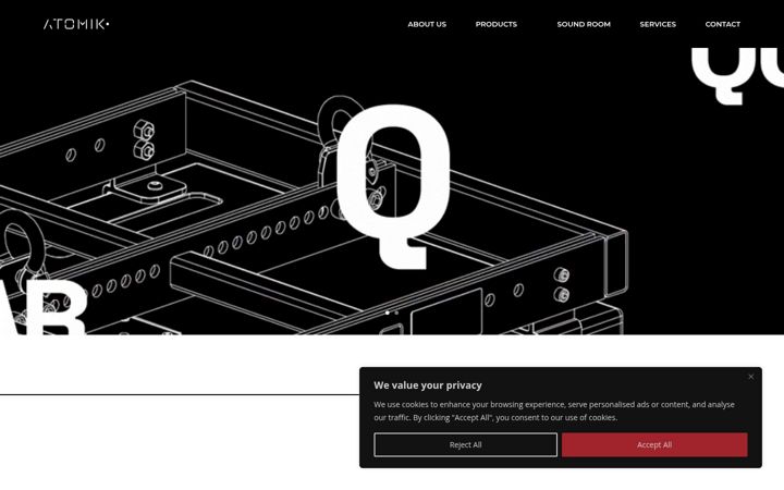 Screenshot of atomikaudio.com