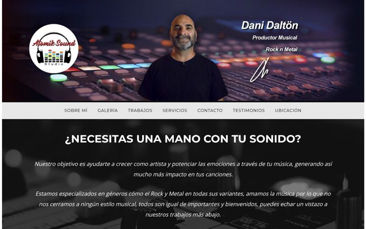 Screenshot of atomiksound.com