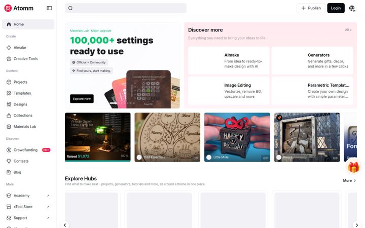 Screenshot of atomm.com