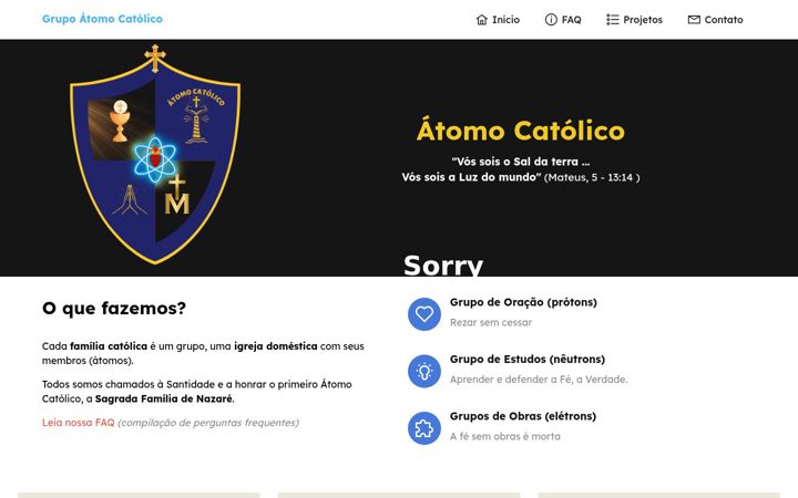 Screenshot of atomocatolico.com.br