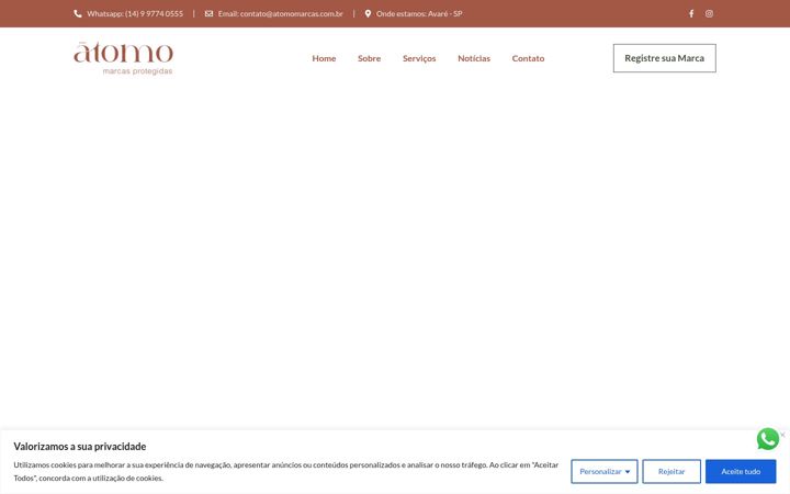 Screenshot of atomomarcas.com.br