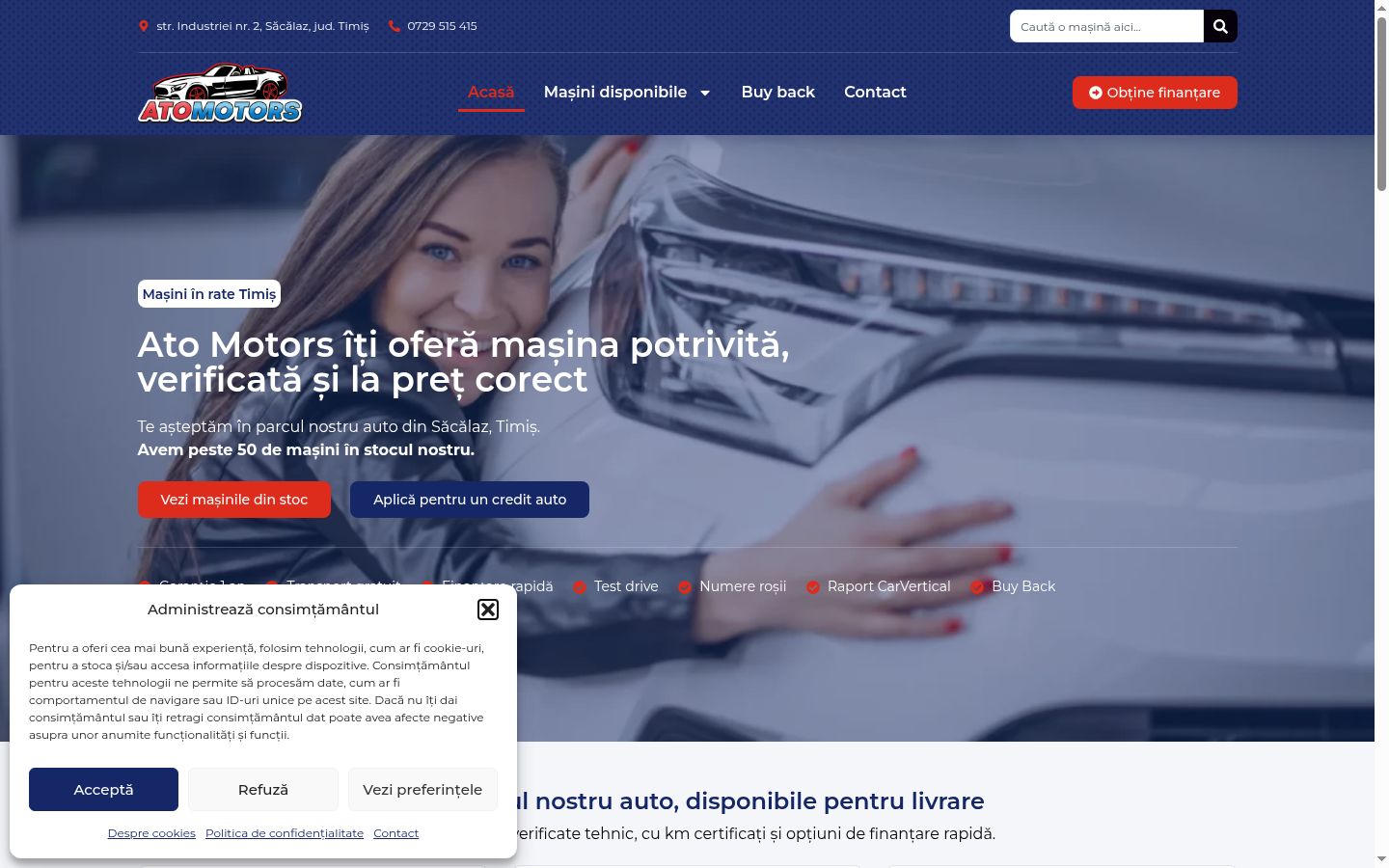 Sutikimo reklamjuostės, rodytos prieš bet kokią sąveiką, ekrano kopija