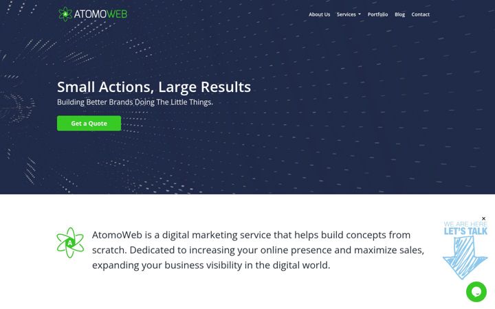 Screenshot of atomoweb.com