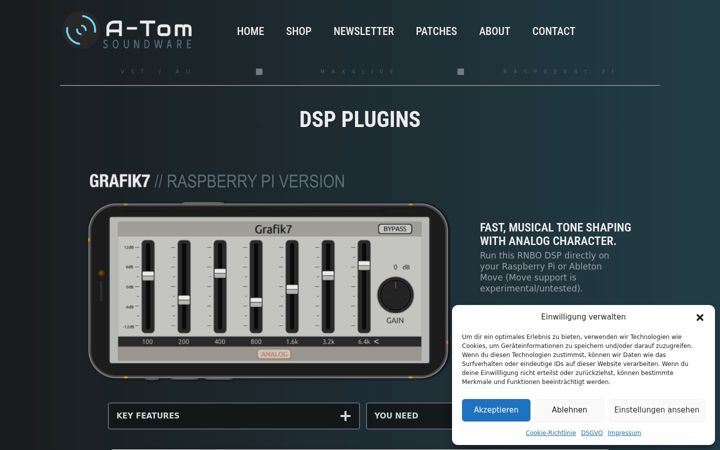 Screenshot of atomsoundware.eu