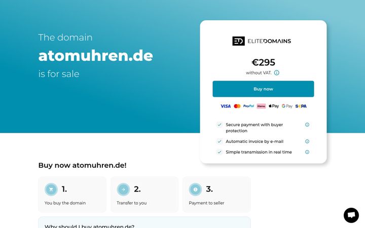 Screenshot of atomuhren.de