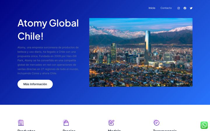 Screenshot of atomyglobal.cl