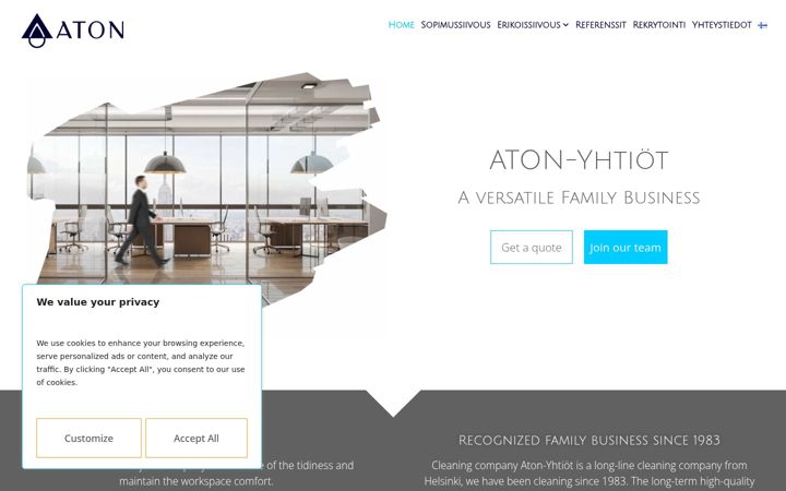 Screenshot of aton.fi