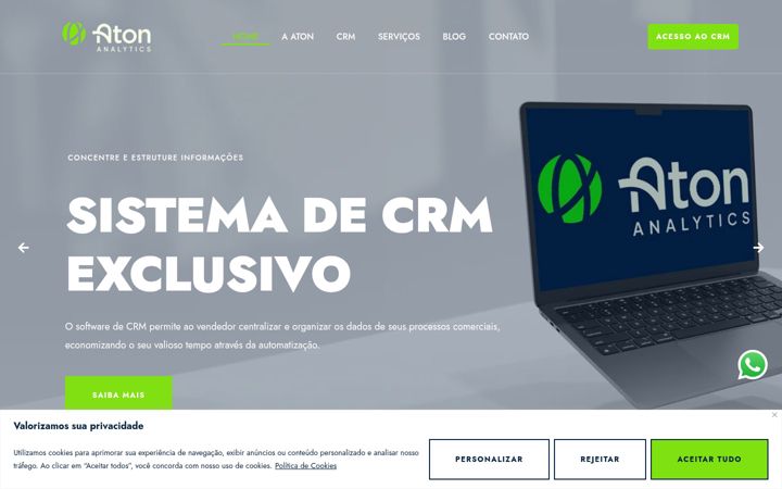 Captură de ecran a atonconsultoriaempresarial.com.br