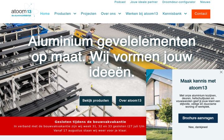 Screenshot of atoom13.nl