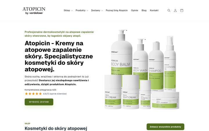 Screenshot of atopicin.pl