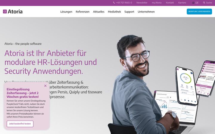 Screenshot ta' atoria-software.com