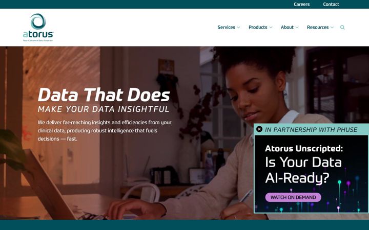 Screenshot van atorusresearch.com