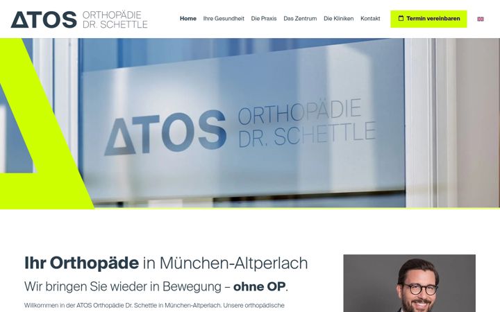 Screenshot of atos-orthopaedie.de
