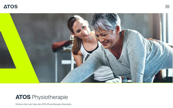 Capture d'écran de atos-physiotherapie.de