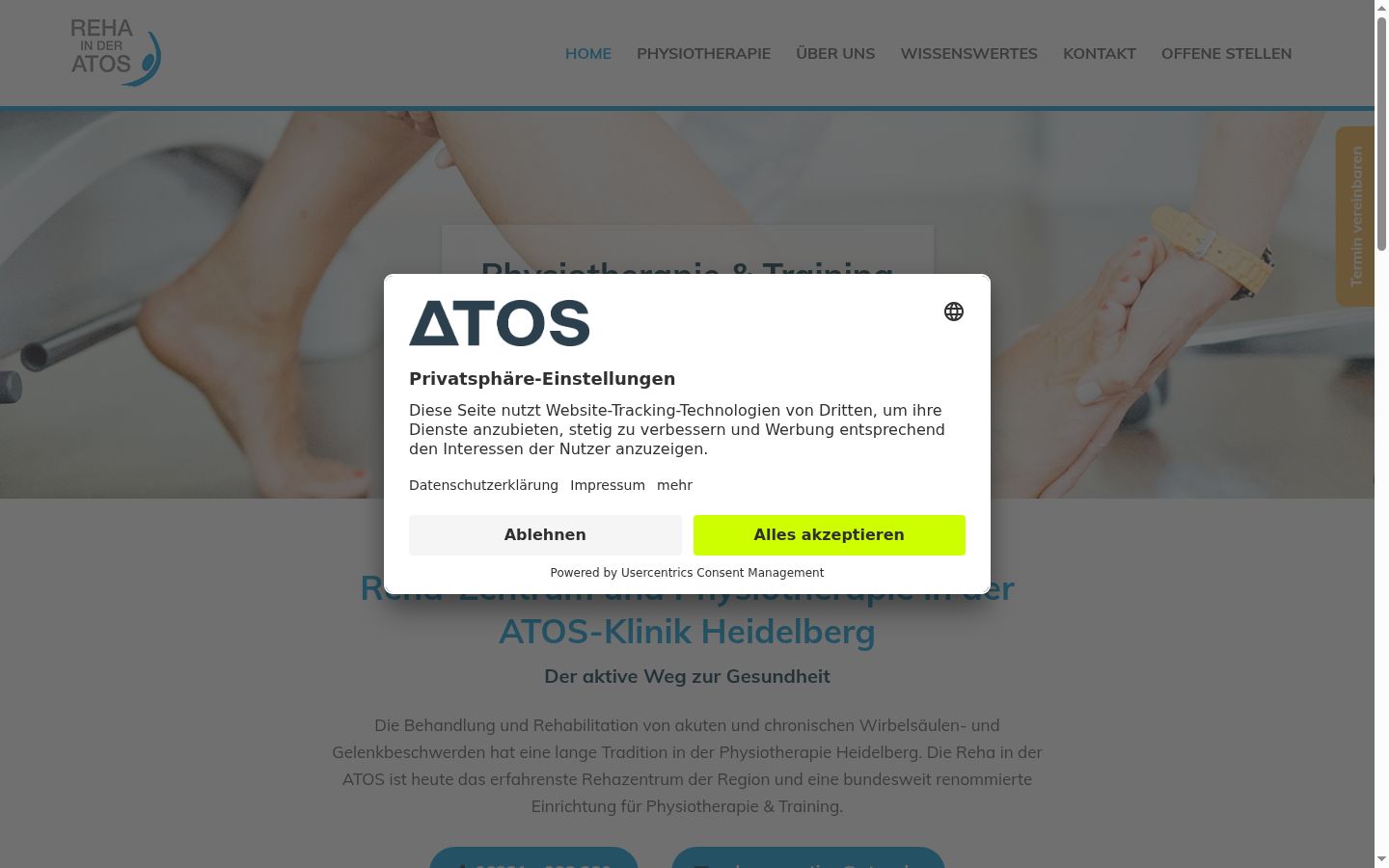 Sutikimo reklamjuostės, rodytos prieš bet kokią sąveiką, ekrano kopija