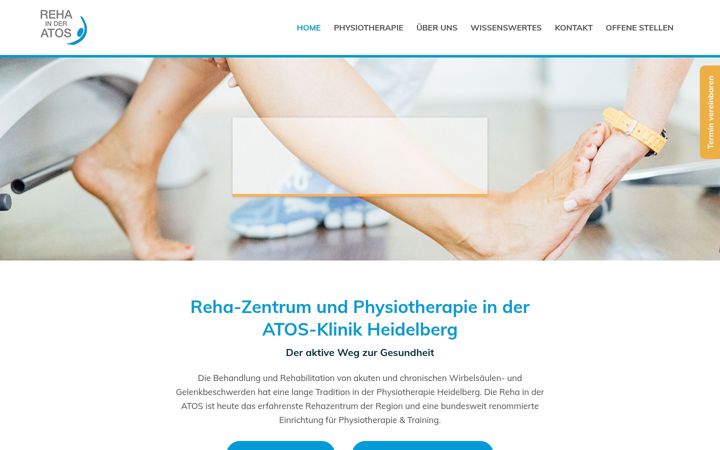 Skærmbillede af atos-reha.de