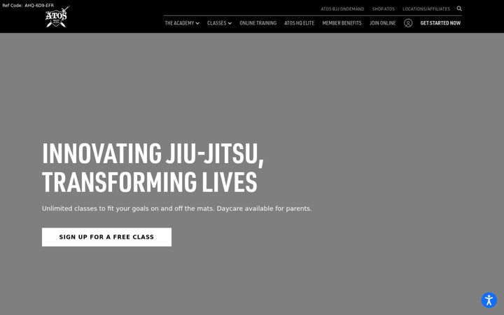 Screenshot of atosjiujitsuhq.com