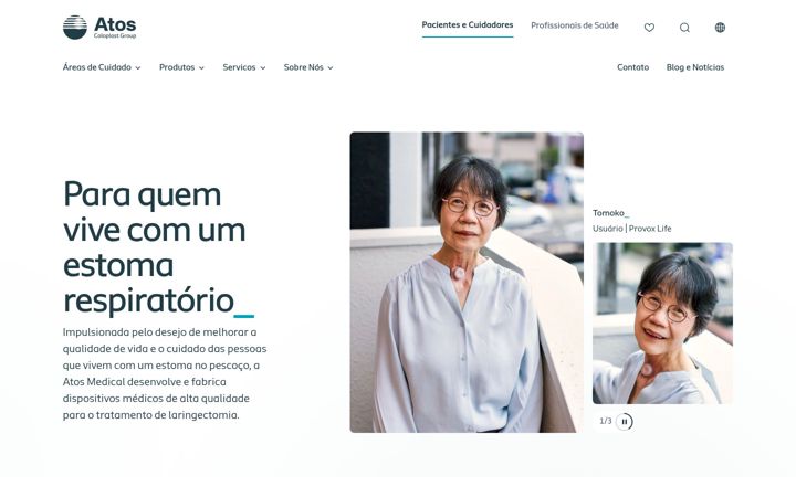 Screenshot of atosmedical.com.br
