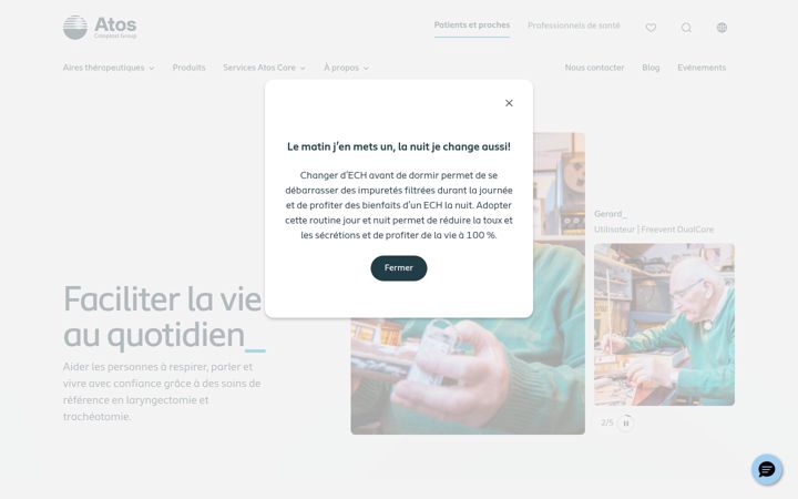 Skærmbillede af atosmedical.fr