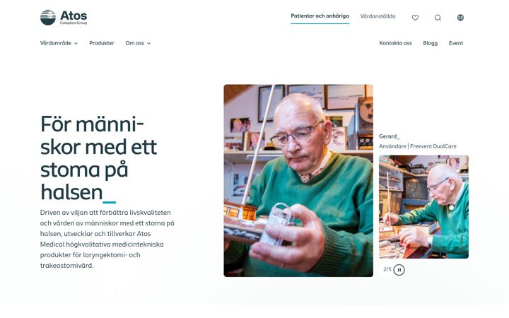 Screenshot of atosmedical.se