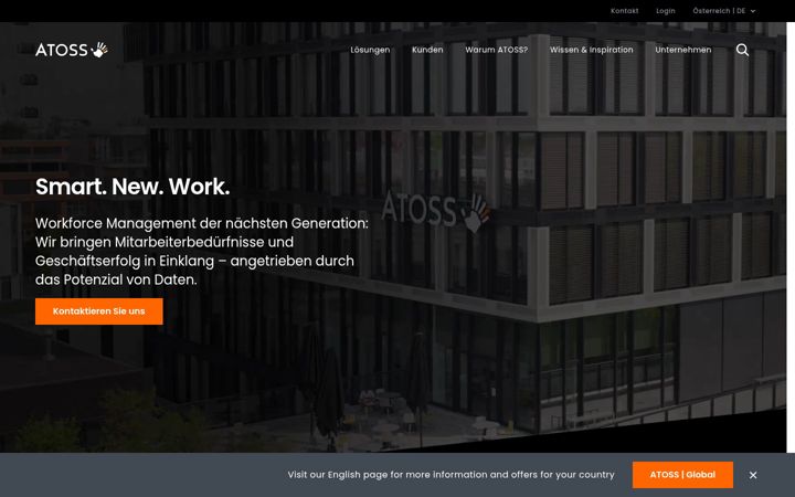 Screenshot of atoss.at