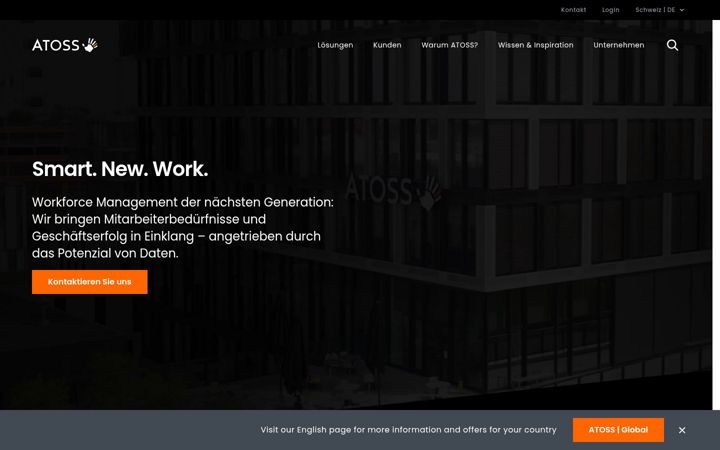 Screenshot of atoss.ch