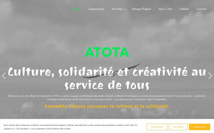 Screenshot of atota.org