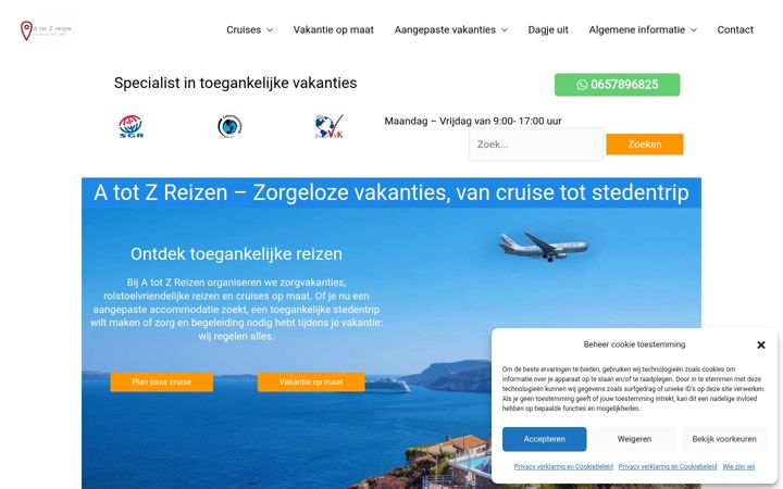 Screenshot of atotzreizen.nl