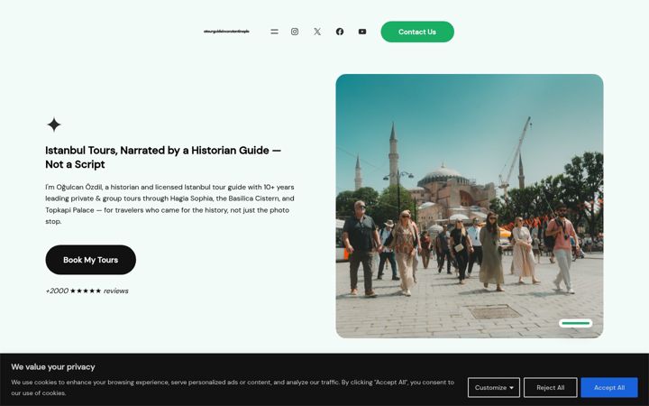 Skjermbilde av atourguideinconstantinople.org